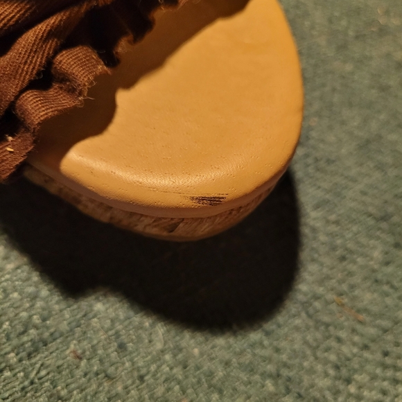 Brown wedge platform sandal high heel - Picture 5 of 9